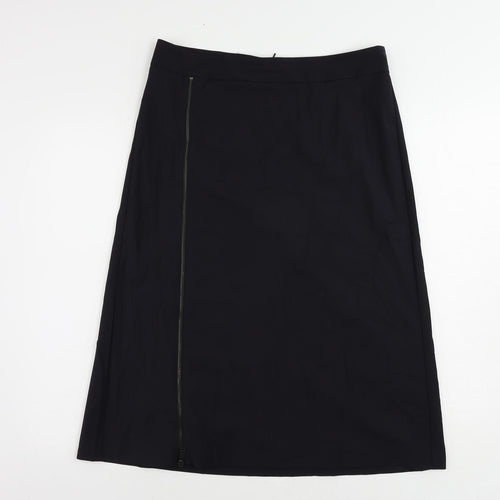 Marc O'Polo Womens Blue Wool A-Line Skirt Size 12 Zip