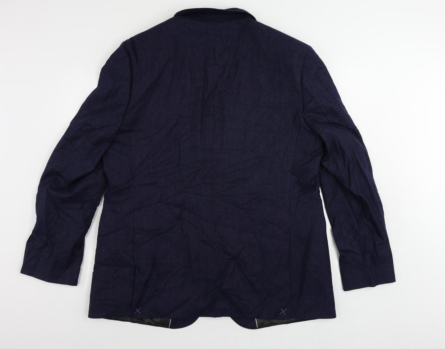 Marks and Spencer Mens Blue Wool Jacket Suit Jacket Size 46 Regular