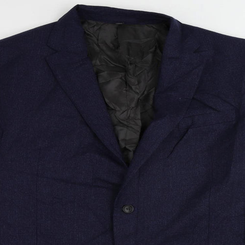 Marks and Spencer Mens Blue Wool Jacket Suit Jacket Size 46 Regular