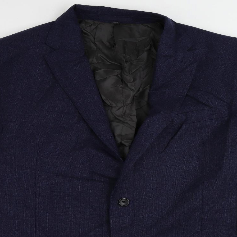 Marks and Spencer Mens Blue Wool Jacket Suit Jacket Size 46 Regular