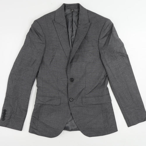 Marks and Spencer Mens Grey Polyester Jacket Suit Jacket Size 34 Regular