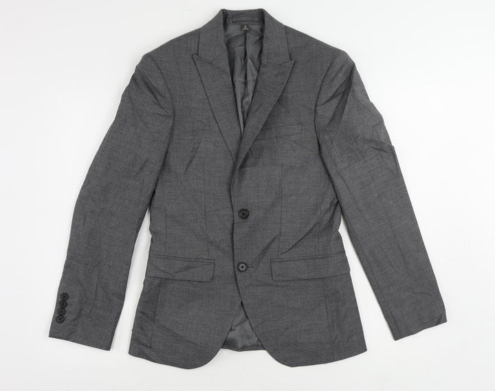 Marks and Spencer Mens Grey Polyester Jacket Suit Jacket Size 34 Regular