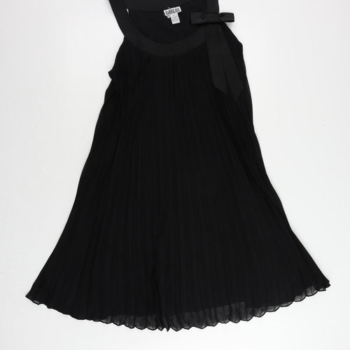 Robbie Bee Womens Black Polyester Trapeze & Swing Size 12 Round Neck - Bow Pleated