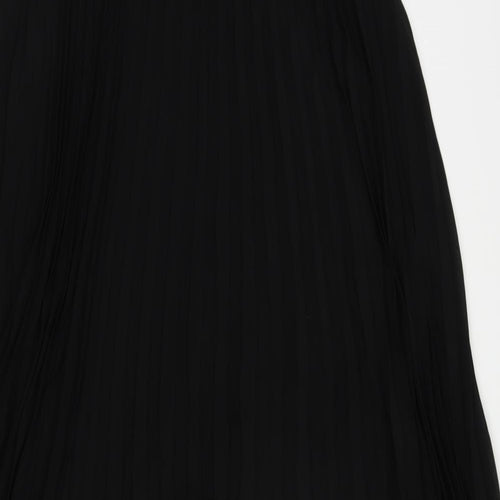 Robbie Bee Womens Black Polyester Trapeze & Swing Size 12 Round Neck - Bow Pleated