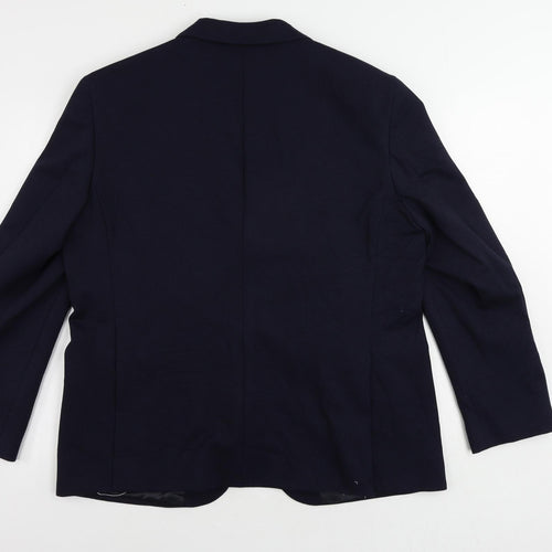 Marks and Spencer Mens Blue Polyamide Jacket Suit Jacket Size 44 Regular