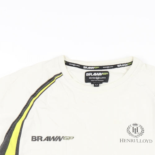 Henri Lloyd Mens Multicoloured Cotton T-Shirt Size M Round Neck
