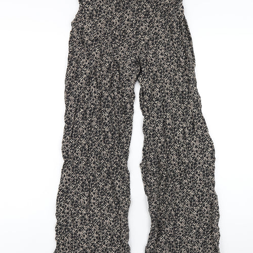 Marks and Spencer Womens Black Viscose Trousers Size 14 L30 in Regular