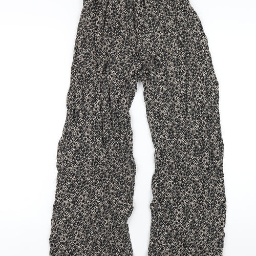 Marks and Spencer Womens Black Viscose Trousers Size 14 L30 in Regular