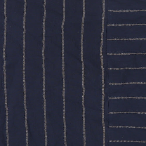 Saloos Womens Blue Striped Cotton Basic T-Shirt Size 20 Round Neck