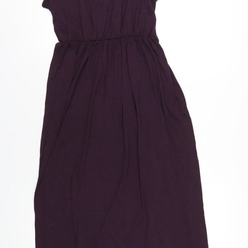 H&M Womens Purple Polyester Maxi Size M Round Neck Pullover
