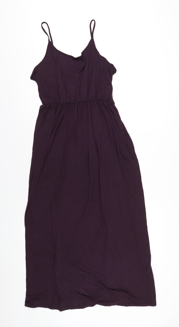 H&M Womens Purple Polyester Maxi Size M Round Neck Pullover