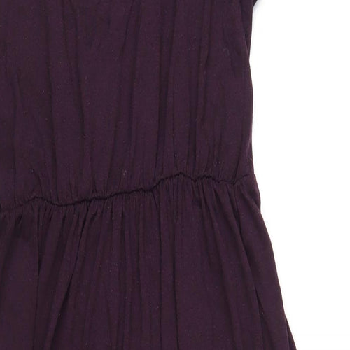 H&M Womens Purple Polyester Maxi Size M Round Neck Pullover