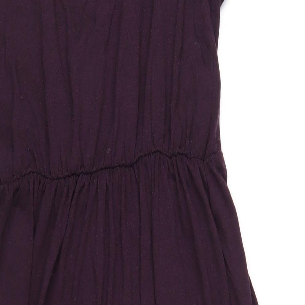 H&M Womens Purple Polyester Maxi Size M Round Neck Pullover