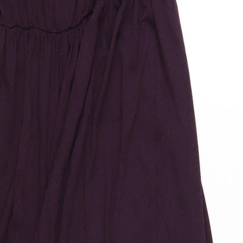 H&M Womens Purple Polyester Maxi Size M Round Neck Pullover