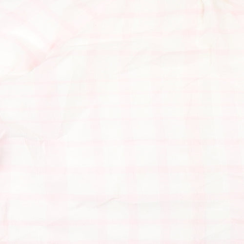 Marks and Spencer Womens Pink Plaid Cotton Basic Button-Up Size 10 Collared