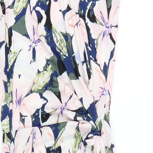 Mela London Womens Multicoloured Floral Polyester Bodycon Size 10 Round Neck Pullover