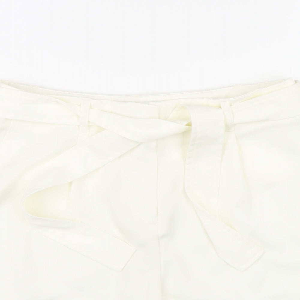New Look Womens Ivory Polyester Basic Shorts Size 10 L3 in Regular