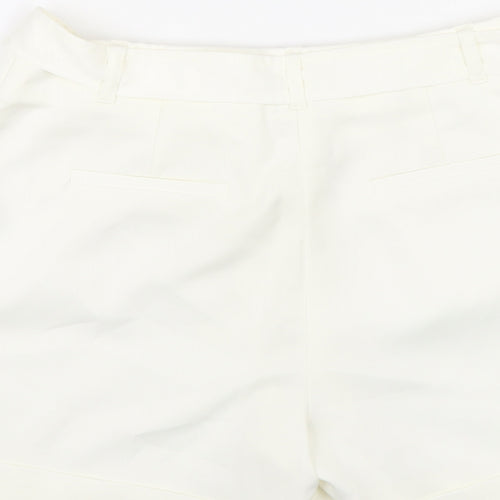 New Look Womens Ivory Polyester Basic Shorts Size 10 L3 in Regular
