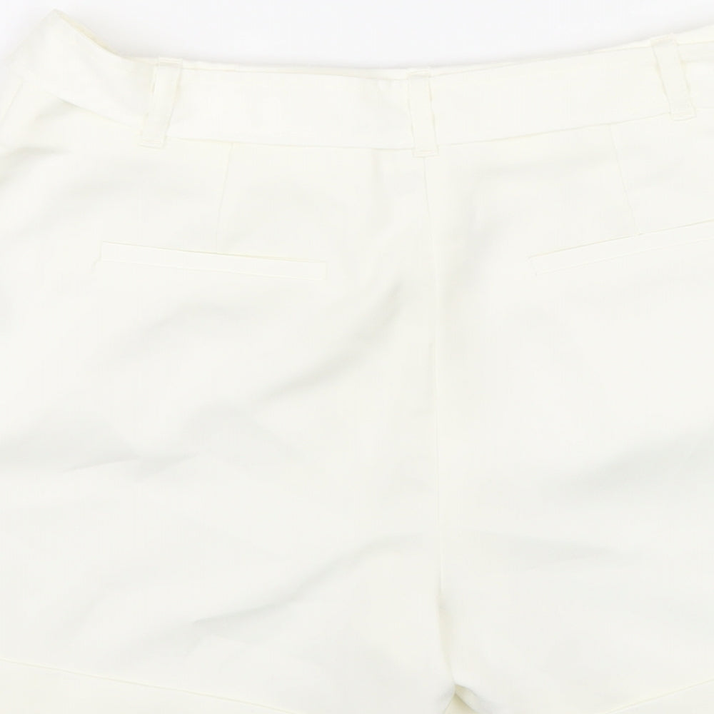 New Look Womens Ivory Polyester Basic Shorts Size 10 L3 in Regular