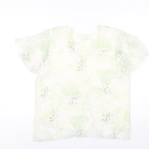 Soul Womens Multicoloured Floral Polyester Basic T-Shirt Size 20 V-Neck