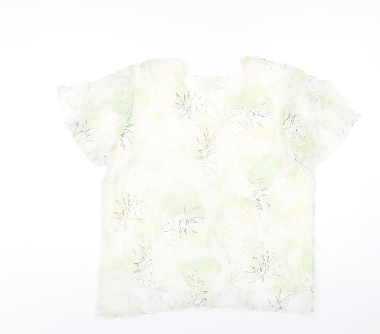 Soul Womens Multicoloured Floral Polyester Basic T-Shirt Size 20 V-Neck