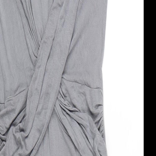 AX Paris Womens Grey Viscose Bodycon Size 8 Round Neck Pullover