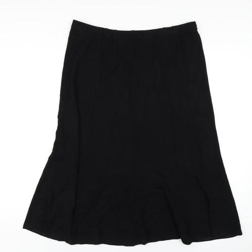 Bonmarché Womens Black Viscose A-Line Skirt Size 18
