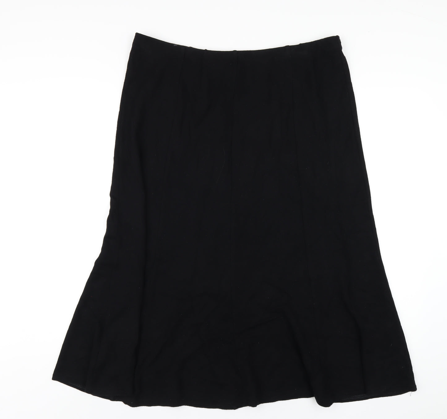 Bonmarché Womens Black Viscose A-Line Skirt Size 18