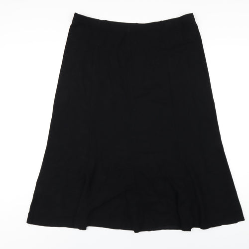 Bonmarché Womens Black Viscose A-Line Skirt Size 18
