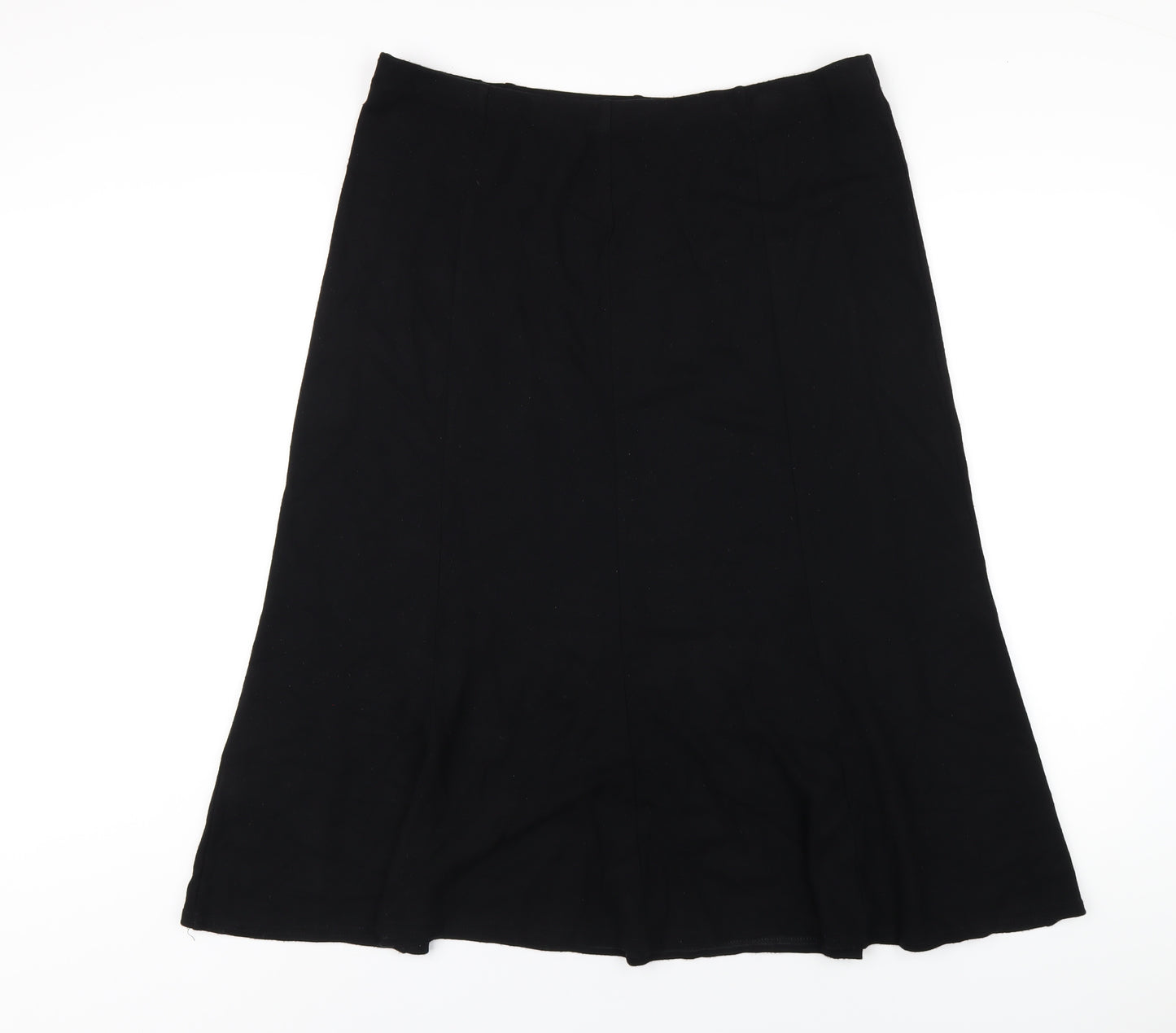 Bonmarché Womens Black Viscose A-Line Skirt Size 18