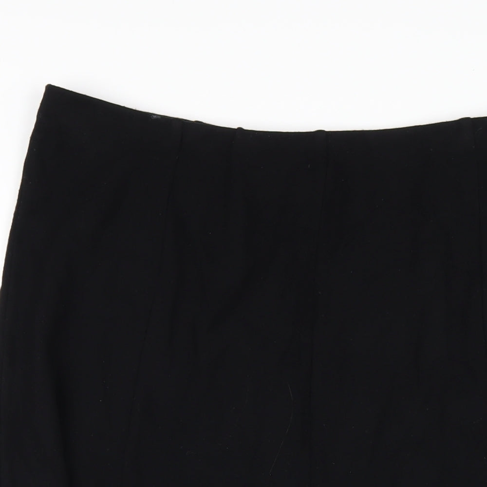 Bonmarché Womens Black Viscose A-Line Skirt Size 18
