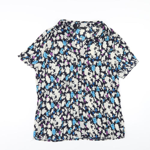 Bonmarché Womens Multicoloured Floral Polyester Basic Button-Up Size 22 Collared