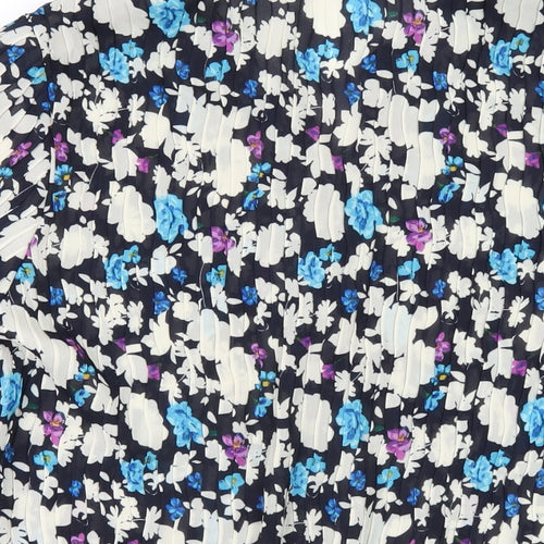 Bonmarché Womens Multicoloured Floral Polyester Basic Button-Up Size 22 Collared