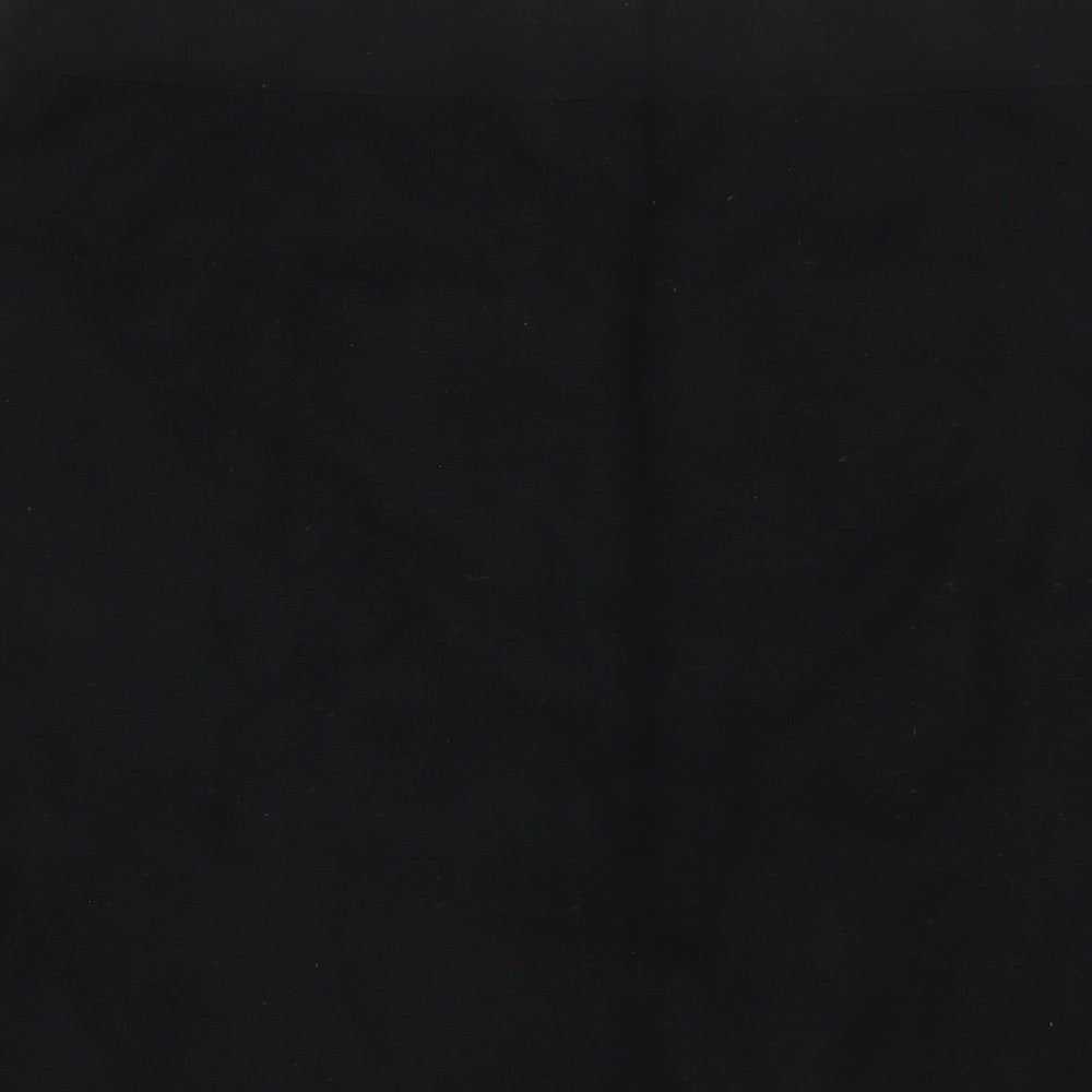 Phase Eight Womens Black Viscose A-Line Skirt Size 12 Snap
