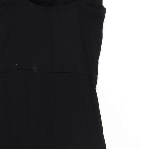 ASOS Womens Black Viscose Mini Size 10 Cowl Neck Pullover