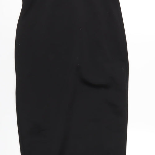 ASOS Womens Black Polyester Bodycon Size 12 Square Neck Pullover