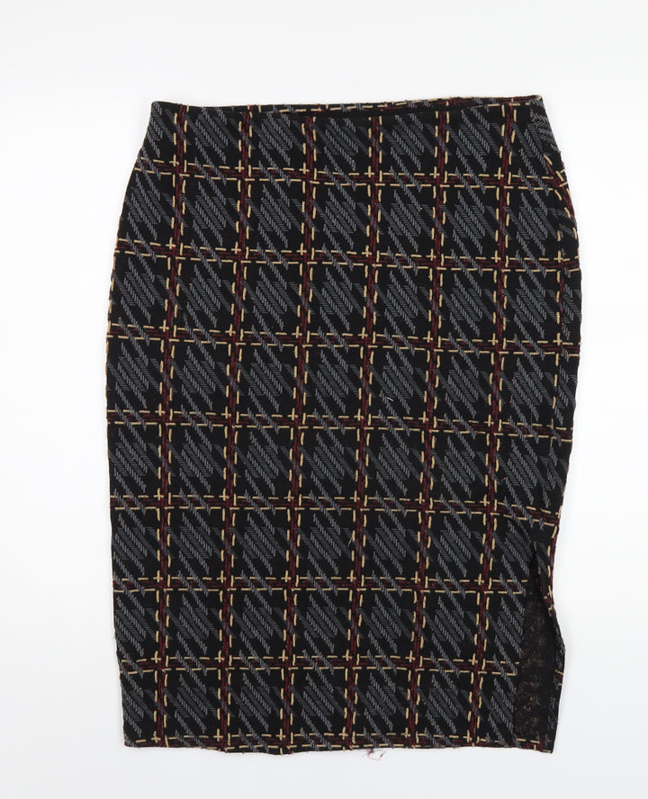 marksand Womens Multicoloured Geometric Polyester Straight & Pencil Skirt Size 14