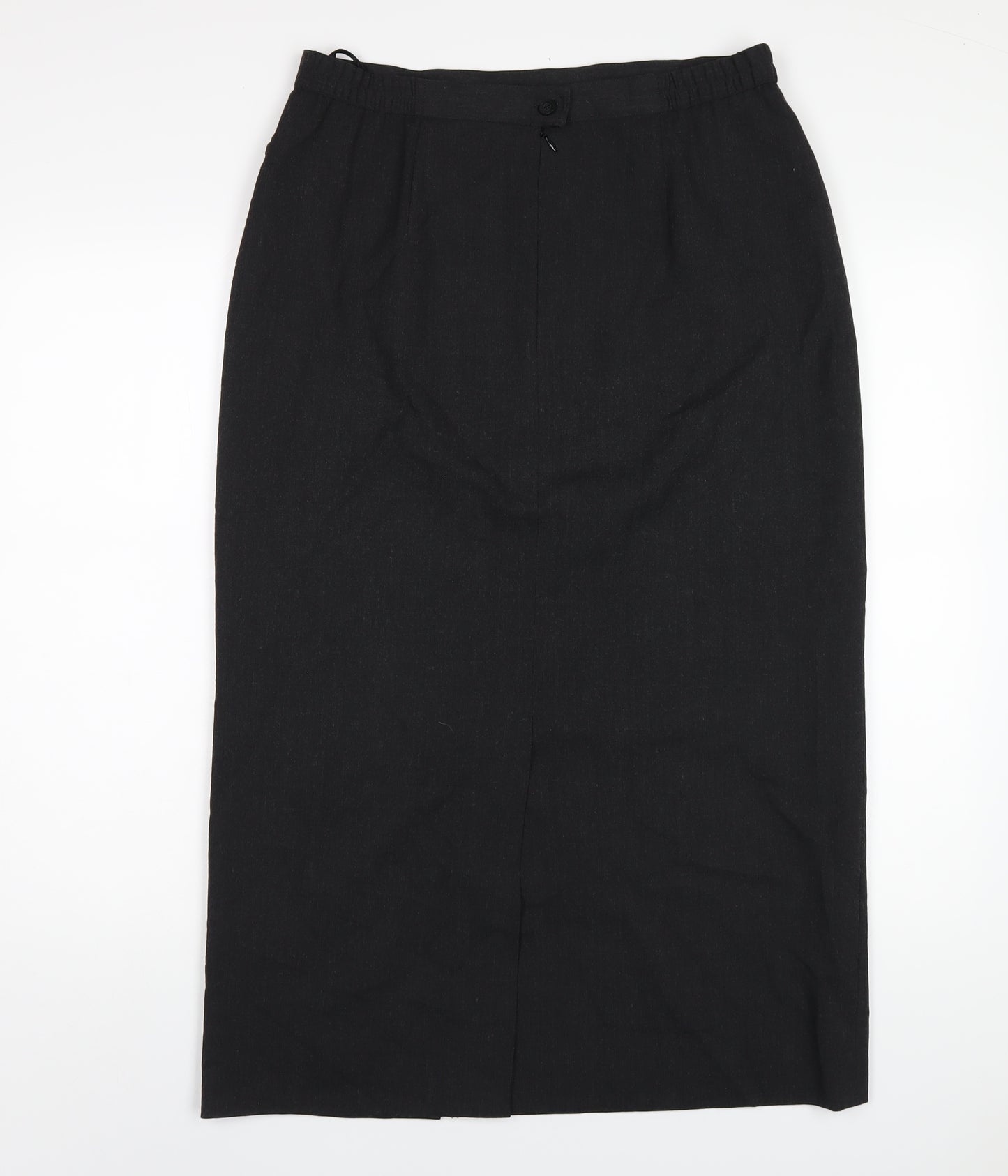 Fisser Womens Grey Polyester Straight & Pencil Skirt Size 14 Zip