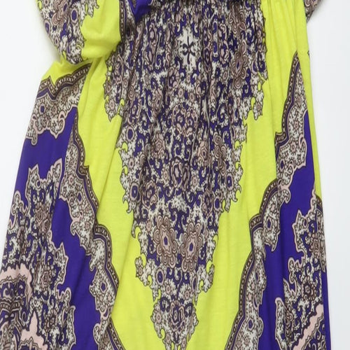 I SAW IT FIRST Womens Multicoloured Geometric Viscose A-Line Size 12 Round Neck Pullover