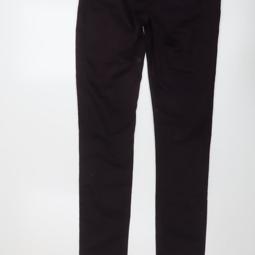 New Look Womens Purple Cotton Trousers Size 12 L35 in Regular Button