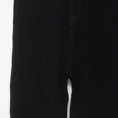 Marks and Spencer Womens Black Cotton Bootcut Jeans Size 10 L30 in Regular Button