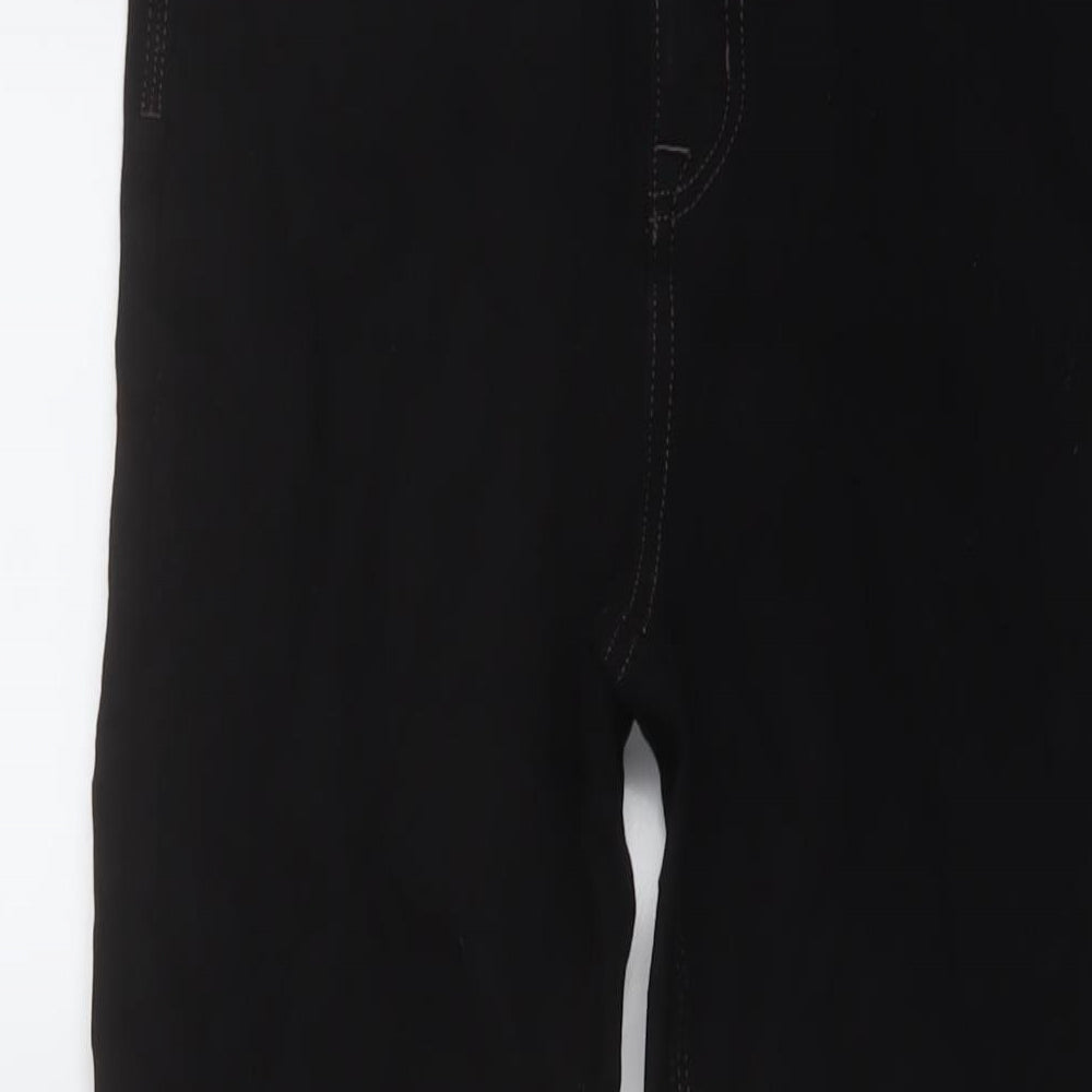 Marks and Spencer Womens Black Cotton Bootcut Jeans Size 10 L30 in Regular Button