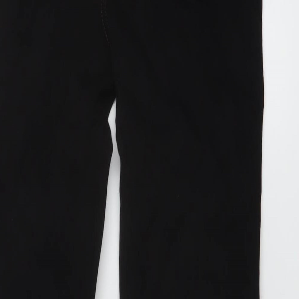 Marks and Spencer Womens Black Cotton Bootcut Jeans Size 10 L30 in Regular Button