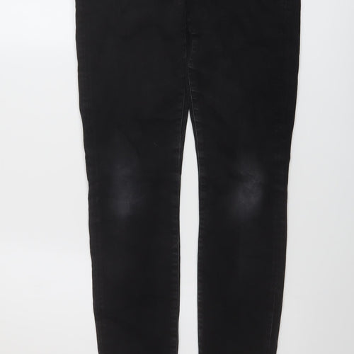 7 For All Mankind Womens Black Cotton Skinny Jeans Size 29 in L29 in Regular Button