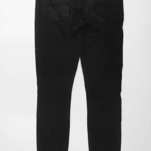 7 For All Mankind Womens Black Cotton Skinny Jeans Size 29 in L29 in Regular Button