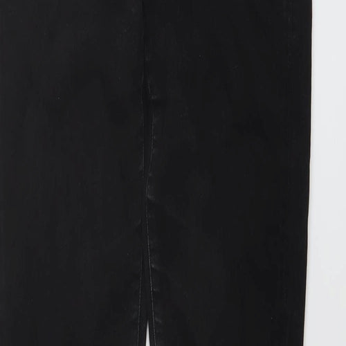 7 For All Mankind Womens Black Cotton Skinny Jeans Size 29 in L29 in Regular Button