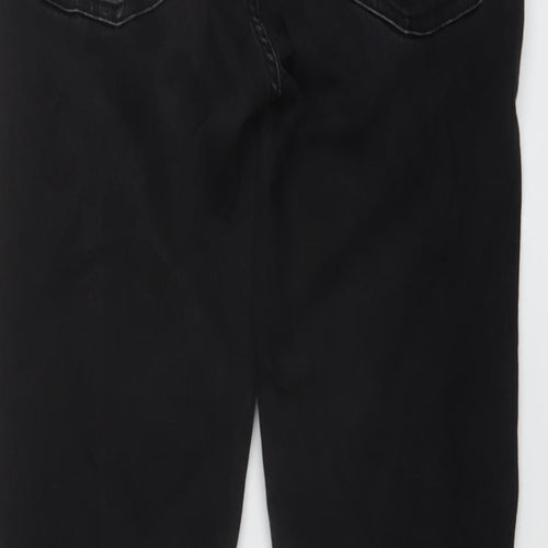 7 For All Mankind Womens Black Cotton Skinny Jeans Size 29 in L29 in Regular Button