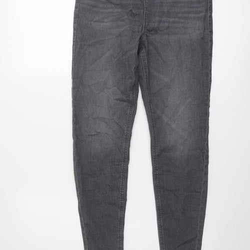Marks and Spencer Womens Grey Cotton Jegging Jeans Size 10 L25 in Regular
