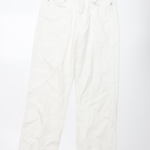 Weekday Womens Ivory Cotton Straight Jeans Size 25 in L28 in Regular Button