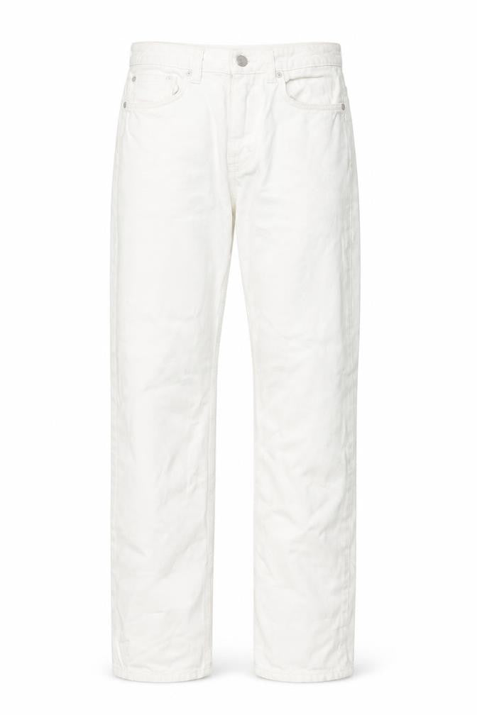Weekday Womens Ivory Cotton Straight Jeans Size 25 in L28 in Regular Button